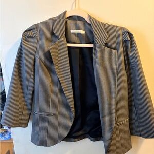 Charlotte Russe Navy and White Pinstripe Blazer